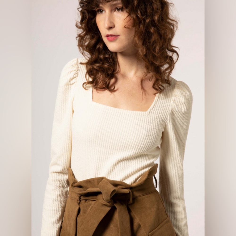 NWOT - FRNCH Top Calmoutier - Creme